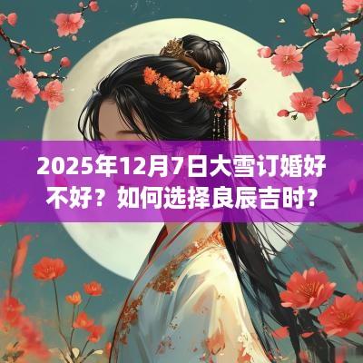 2025年12月7日大雪订婚好不好？如何选择良辰吉时？