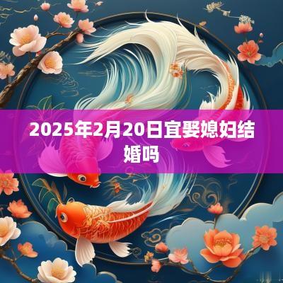 2025年2月20日宜娶媳妇结婚吗