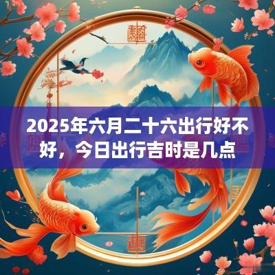 2025年六月二十六出行好不好，今日出行吉时是几点