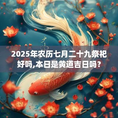2025年农历七月二十九祭祀好吗,本日是黄道吉日吗？