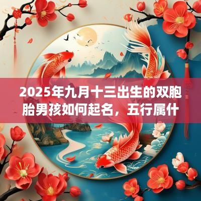 2025年九月十三出生的双胞胎男孩如何起名，五行属什么