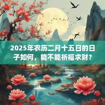 2025年农历二月十五日的日子如何，能不能祈福求财？