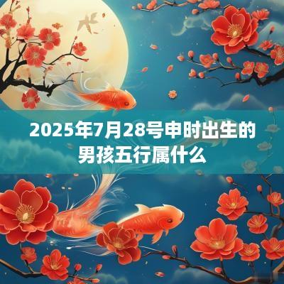 2025年7月28号申时出生的男孩五行属什么