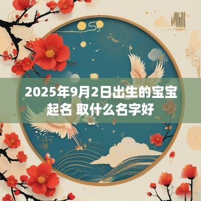2025年9月2日出生的宝宝起名 取什么名字好