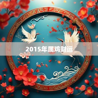 2015年属鸡财运