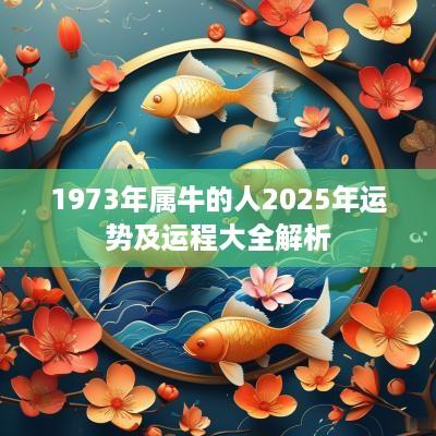 1973年属牛的人2025年运势及运程大全解析