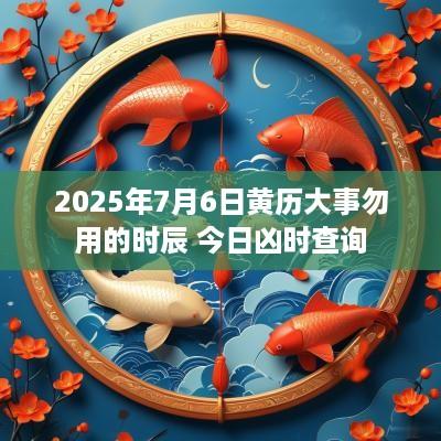 2025年7月6日黄历大事勿用的时辰 今日凶时查询