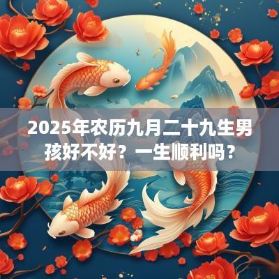 2025年农历九月二十九生男孩好不好？一生顺利吗？