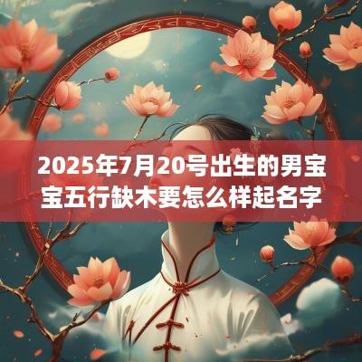 2025年7月20号出生的男宝宝五行缺木要怎么样起名字