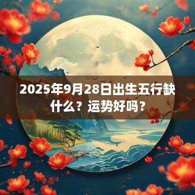 2025年9月28日出生五行缺什么？运势好吗？