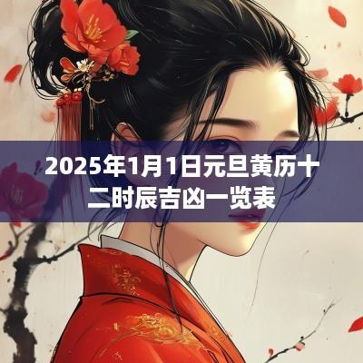 2025年1月1日元旦黄历十二时辰吉凶一览表