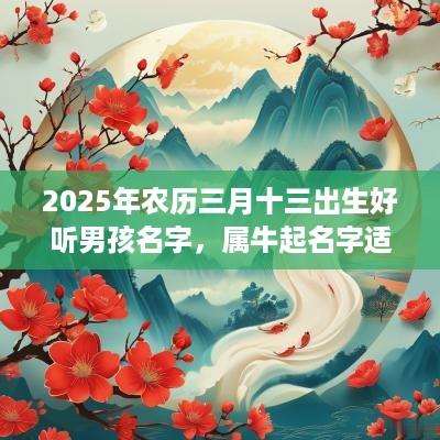 2025年农历三月十三出生好听男孩名字，属牛起名字适合用什么字