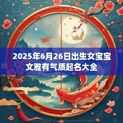 2025年6月26日出生女宝宝文雅有气质起名大全