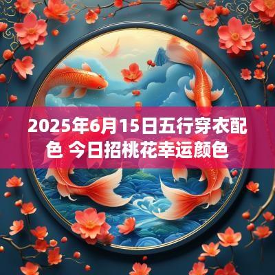 2025年6月15日五行穿衣配色 今日招桃花幸运颜色