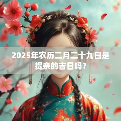 2025年农历二月二十九日是提亲的吉日吗？