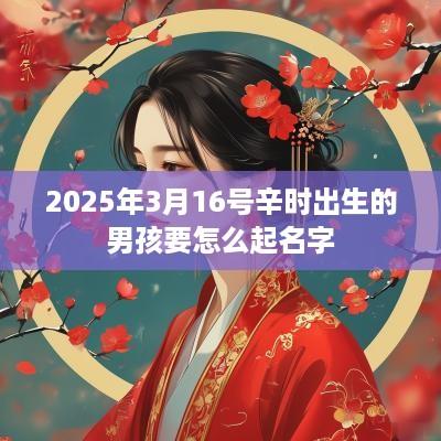 2025年3月16号辛时出生的男孩要怎么起名字