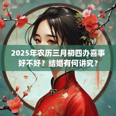 2025年农历三月初四办喜事好不好？结婚有何讲究？
