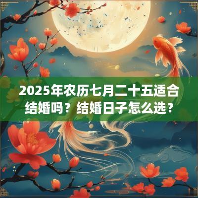 2025年农历七月二十五适合结婚吗？结婚日子怎么选？
