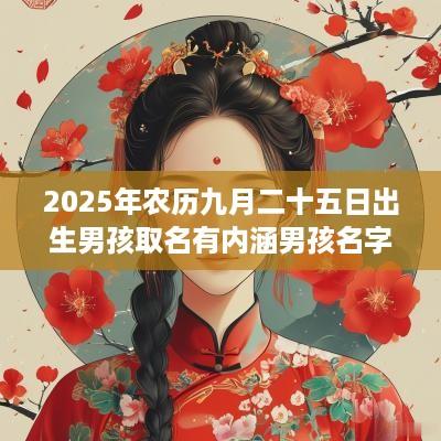 2025年农历九月二十五日出生男孩取名有内涵男孩名字