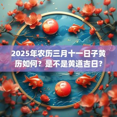 2025年农历三月十一日子黄历如何？是不是黄道吉日？