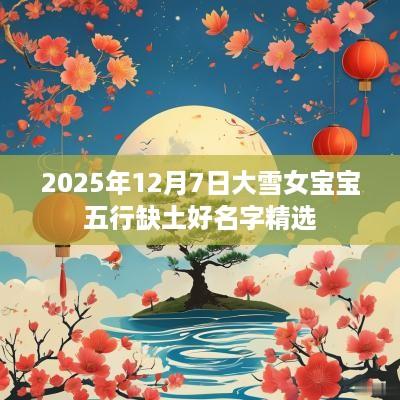 2025年12月7日大雪女宝宝五行缺土好名字精选