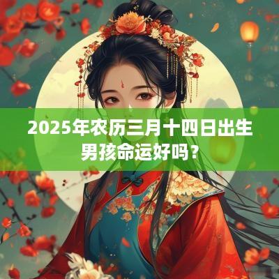 2025年农历三月十四日出生男孩命运好吗？