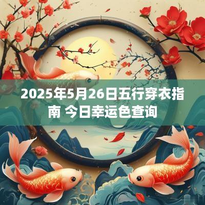 2025年5月26日五行穿衣指南 今日幸运色查询