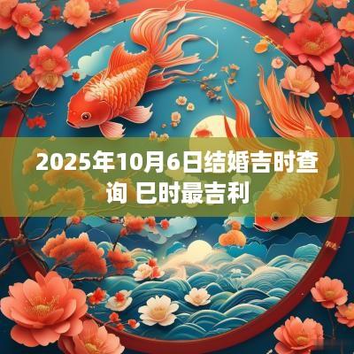 2025年10月6日结婚吉时查询 巳时最吉利
