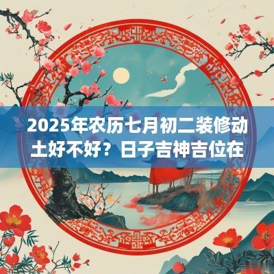 2025年农历七月初二装修动土好不好？日子吉神吉位在哪？