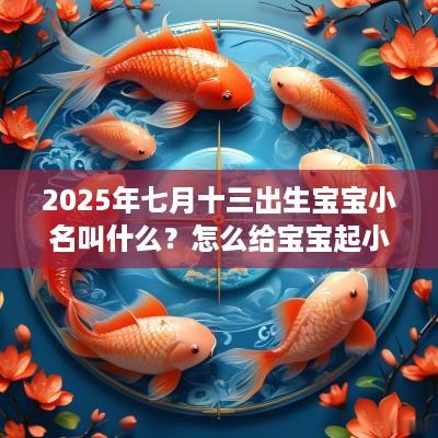 2025年七月十三出生宝宝小名叫什么？怎么给宝宝起小名？