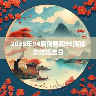 2025年94属狗男和95属猪女结婚吉日