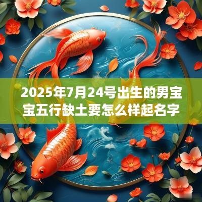 2025年7月24号出生的男宝宝五行缺土要怎么样起名字