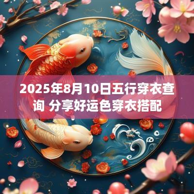 2025年8月10日五行穿衣查询 分享好运色穿衣搭配