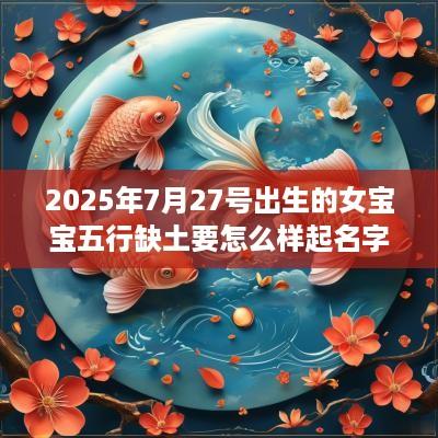 2025年7月27号出生的女宝宝五行缺土要怎么样起名字