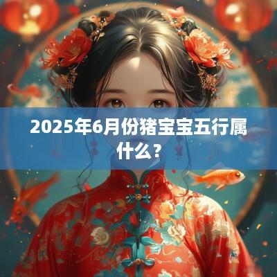 2025年6月份猪宝宝五行属什么？