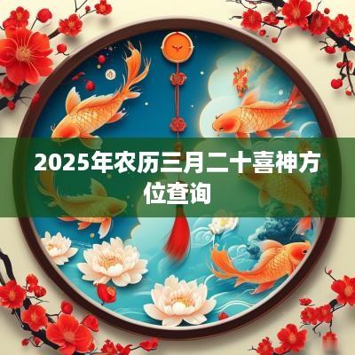 2025年农历三月二十喜神方位查询