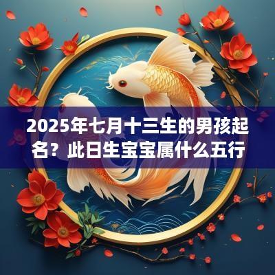 2025年七月十三生的男孩起名？此日生宝宝属什么五行？