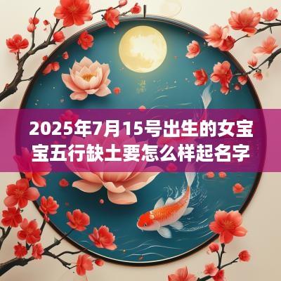 2025年7月15号出生的女宝宝五行缺土要怎么样起名字