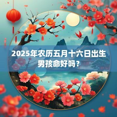 2025年农历五月十六日出生男孩命好吗？