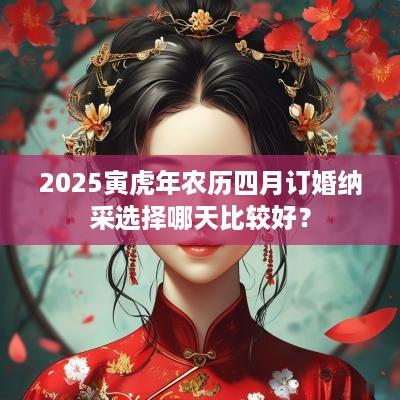 2025寅蛇年农历四月订婚纳采选择哪天比较好？
