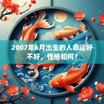 2007年6月出生的人命运好不好，性格如何？