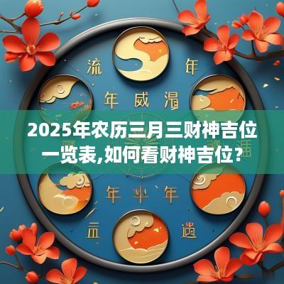 2025年农历三月三财神吉位一览表,如何看财神吉位？
