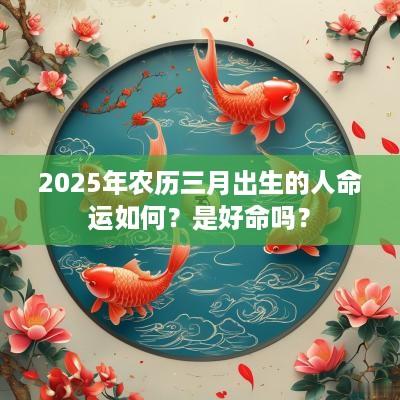 2025年农历三月出生的人命运如何？是好命吗？