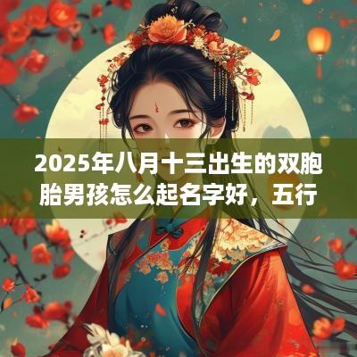 2025年八月十三出生的双胞胎男孩怎么起名字好，五行属什么？