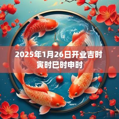 2025年1月26日开业吉时 寅时巳时申时