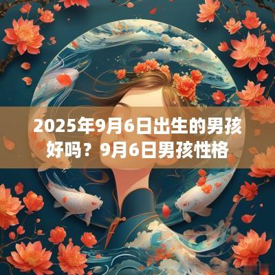 2025年9月6日出生的男孩好吗？9月6日男孩性格