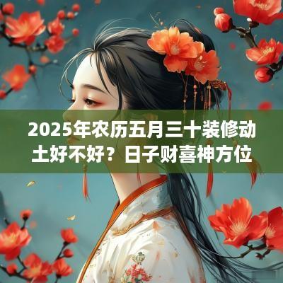 2025年农历五月三十装修动土好不好？日子财喜神方位？