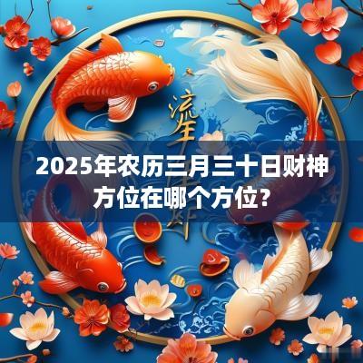 2025年农历三月三十日财神方位在哪个方位？