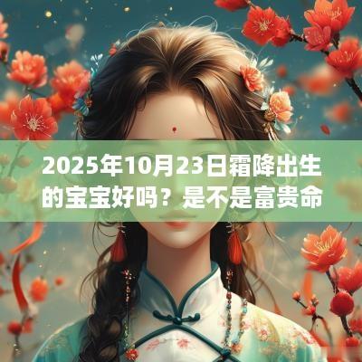 2025年10月23日霜降出生的宝宝好吗？是不是富贵命？