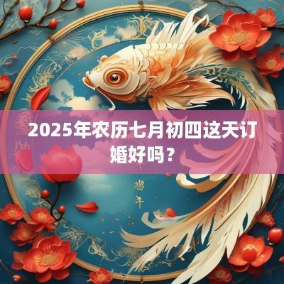 2025年农历七月初四这天订婚好吗？